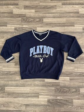 Playboy v neck sweater oversized women’s sz S